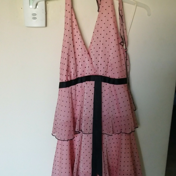 HeartSoul Dresses & Skirts - Pink dress with black polka dots